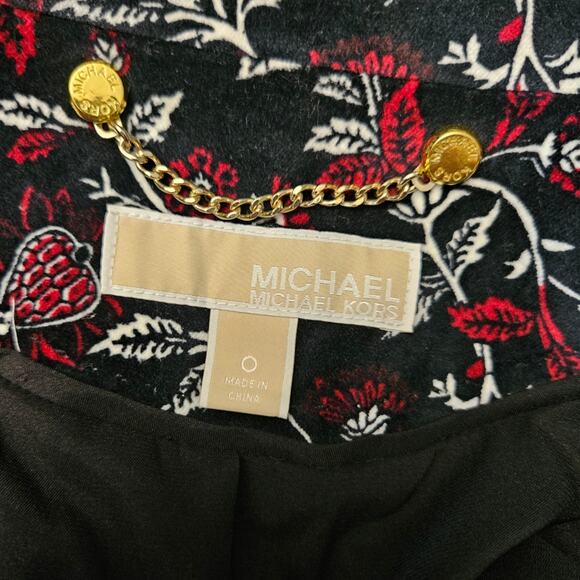 MICHAEL Micheal Kors Velvet Floral Blazer Jacket sz 0 - Picture 4 of 5